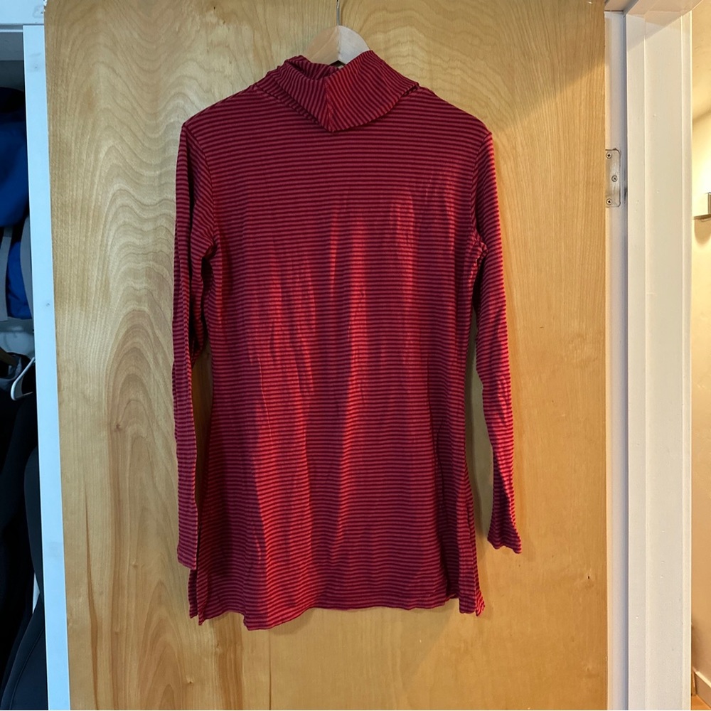 Blue Canoe Womens  maroon/red Size L Cowl Neck tunic. All organic bamboo/cotton